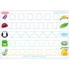 Smart PolyВ™ Learning Mat, 12" x 17", Double-Sided, Prewriting & Shape Tracing