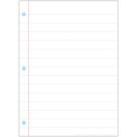 Smart Poly® Single Sided PosterMat Pals® Space Savers, White Notebook Paper, 13" x 9.5"