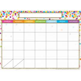 Smart Poly® Single Sided PosterMat Pals® Space Savers, Calendar Confetti Style, 13" x 9.5"