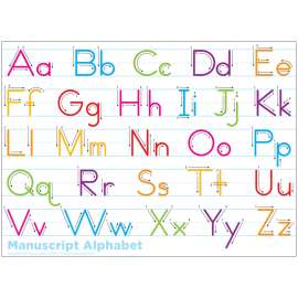 Smart PolyВ® Single Sided PosterMat PalsВ® Space Savers, Manuscript Handwriting, 13" x 9.5"