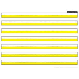 Smart PolyВ® Single Sided PosterMat PalsВ® Space Savers, 3/4" Handwriting Highlighted Yellow, 13" x 9.5"