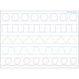 Smart PolyВ® Single Sided PosterMat PalsВ® Space Savers, Prewriting Tracing, 13" x 9.5"