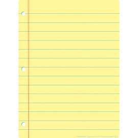 Smart Poly® Single Sided PosterMat Pals® Space Savers, Yellow Notebook Paper, 13" x 9.5"