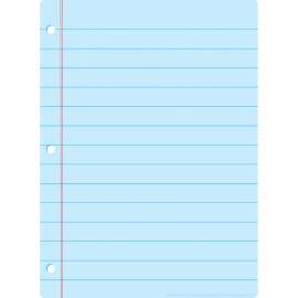 Smart Poly® Single Sided PosterMat Pals® Space Savers, Blue Notebook Paper, 13" x 9.5"