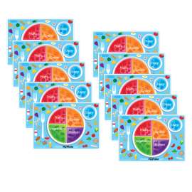 Smart Poly Learning Mats, 12" x 17", Double-Sided, MyPlate.gov, Pack of 10