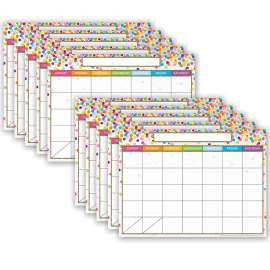 Smart Poly® PosterMat Pals Space Savers, 13" x 9-1/2", Calendar Confetti Style, Pack of 10