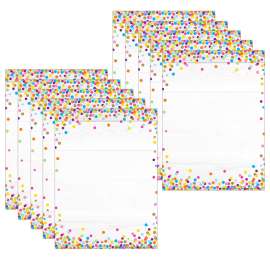 Smart Poly® PosterMat Pals Space Savers, 13" x 9-1/2", Blank Confetti Style, Pack of 10