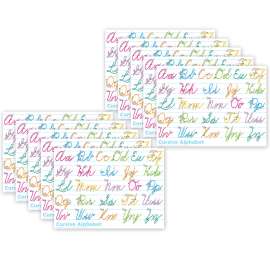 Smart PolyВ® PosterMat PalsВ™ Space Savers, 13" x 9-1/2", Traditional Cursive, Pack of 10
