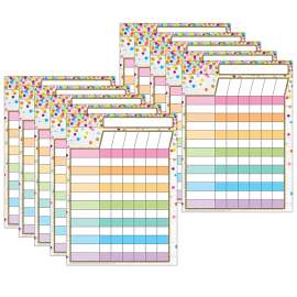 Smart Poly® PosterMat Pals Space Savers, 13" x 9-1/2", Incentive Chart Confetti Style, Pack of 10