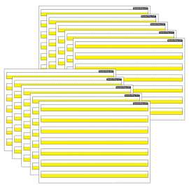 Smart PolyВ® PosterMat PalsВ™ Space Savers, 13" x 9-1/2", 3/4" Handwriting Highlighted Yellow, Pack of 10