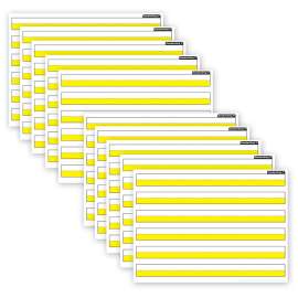 Smart PolyВ® PosterMat PalsВ™ Space Savers, 13" x 9-1/2", 1" Handwriting Highlighted Yellow, Pack of 10