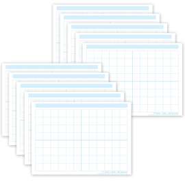 Smart Poly® PosterMat Pals Space Savers, 13" x 9-1/2", 1" Grid Blocks, Pack of 10
