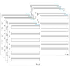 Smart Poly® PosterMat Pals Space Savers, 13" x 9-1/2", Music Staves, Pack of 10