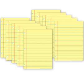 Smart Poly® PosterMat Pals Space Savers, 13" x 9-1/2", Yellow Notebook Paper, Pack of 10