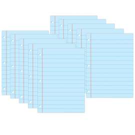Smart Poly® PosterMat Pals Space Savers, 13" x 9-1/2", Blue Notebook Paper, Pack of 10