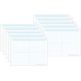 Smart Poly® PosterMat Pals Space Savers, 13" x 9-1/2", 1/2" grid Blocks 468 Blocks, Pack of 10