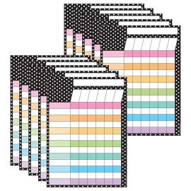 Smart Poly® PosterMat Pals Space Savers, 13" x 9-1/2", BW Dots Incentive, Pack of 10
