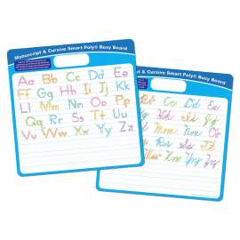 Smart PolyВ® Educational Activity Busy Board, Dry Erase with Marker, 10-3/4" x 10-3/4", Manuscript/Cursive