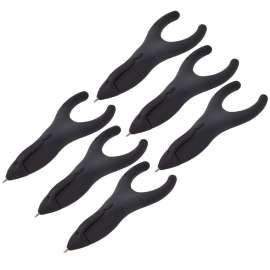PenAgain, Ergo-Sof Retractable Ballpoint Pen, Black/Black, Pack of 6