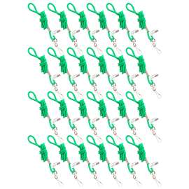 Standard Lanyard Hook Rope Style, Green, Pack of 24