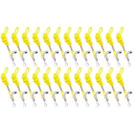 Standard Lanyard Hook Rope Style, Yellow, Pack of 24