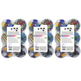 Push Pin, Paper Clip, Binder Clip, Magnetic Button Combo Set, 269 Pieces Per Set, 3 Sets