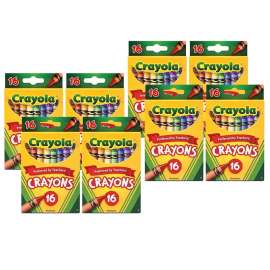 Crayons, Reg Size, 16 Per Box, 8 Boxes