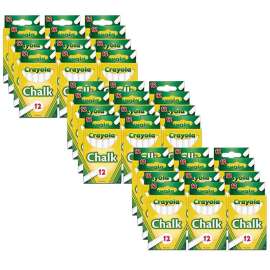 Anti-Dust Chalk Sticks, 12 Sticks Per Box, 36 Boxes