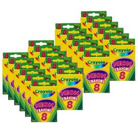Neon Crayons, 8 Per Pack, 24 Packs