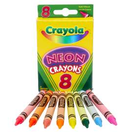 Neon Crayons, Pack of 8