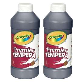 Premier Tempera Paint, 16 oz, Black, Pack of 2
