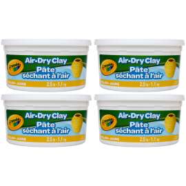 Air Dry Clay, 2.5lb Tub, Yellow, Pack of 4