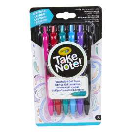 Take Note! Washable Gel Pens, Pack of 6