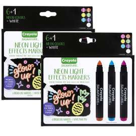 Signature Neon Light Effect Markers, 7 Per Pack, 2 Packs