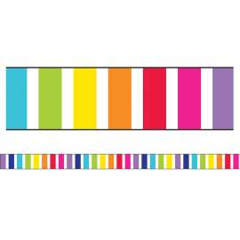 Stars Vertical Rainbow Stripes Straight Border, 36 Feet