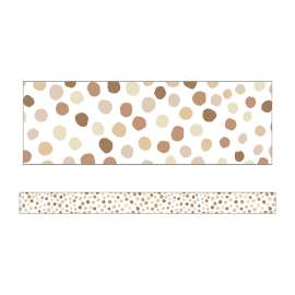 Simply Stylish Natural Polka Dots Straight Borders, 36 Feet
