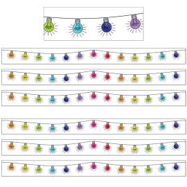 Light Bulb Moments Light Bulbs Straight Border, 36 Feet Per Pack, 6 Packs
