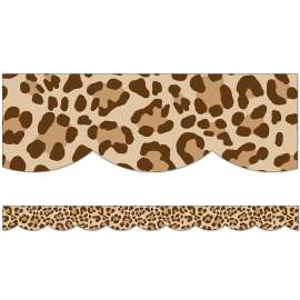 Simply Safari Leopard Scalloped Border, 39 Feet