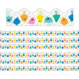 Happy Friends Scalloped Border, 39 Feet Per Pack, 6 Packs