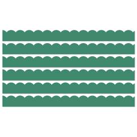 Grow Together Jade Green Scalloped Borders, 39 Feet Per Pack, 6 Packs