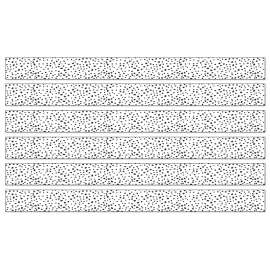 We Belong Black Dots Straight Borders Per Pack, 36 Feet Per Pack, 6 Packs