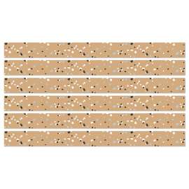 We Belong Speckled Kraft Paper Straight Borders Per Pack, 36 Feet Per Pack, 6 Packs