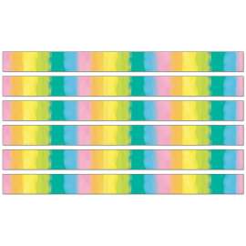 Creatively Inspired Watercolor Straight Borders, 36 Feet Per Pack, 6 Packs