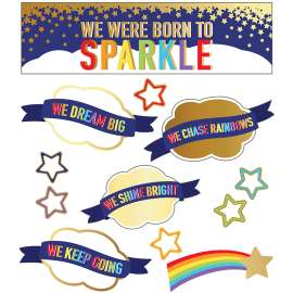 Sparkle + Shine We Were Born to Sparkle Mini Bulletin Board Set, 37 Pieces