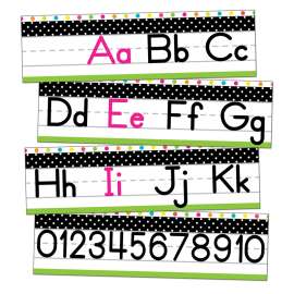 Simply Stylish Tropical Alphabet Line: Manuscript Mini Bulletin Board Set, 8 Pieces