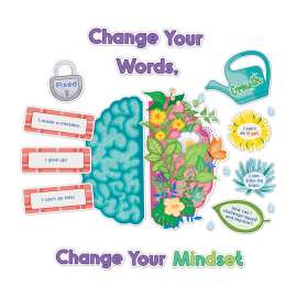 Bloom with a Growth Mindset Bulletin Board Set, 47 Pieces