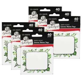Simply Boho Leaves Name Tags, 40 Per Pack, 6 Packs