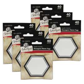 Simply Boho Hexagons Name Tags, 40 Per Pack, 6 Packs