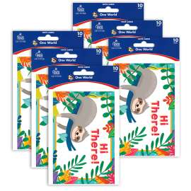 One World Note Cards with Envelopes, 10 Per Pack, 6 Packs