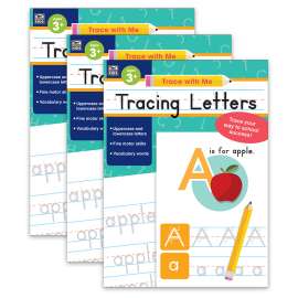 Tracing Letters Activity Book, Grade Toddler-K, Pack of 3